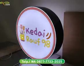 Neon Box Bulat | Neon Box Akrilik | Neon Box Murah