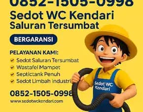 Sedot Wc Kendari Resmi Murah - Saluran Tersumbat