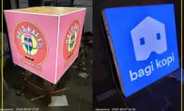Neon Box Kubus/ Neon Box Beri Kopi/ Akrilik Sign Led 0877-7723-2025