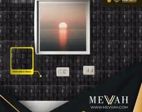 (Mevvah) 3d Wall Panel In White Pvc Restoran Di Melawi