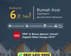 Tenang T821-4212-5500 Jual Beli Rumah Kost Bulanan Untuk Guru Jawa Timur Bondowoso Comfy Kost