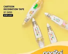 Japanese Cartoon Correction Tape Kawaii Tipe X Karakter Lucu Unik Warna Warni