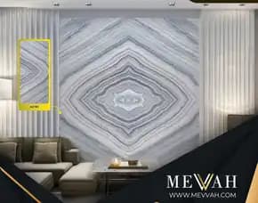 (Mevvah) Wall Panel Pvc Dinding Motif Marmer Abu Abu Di Bengkayang
