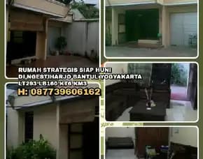 Rumah Strategis Siap Huni Di Ngestiharjo Bantul Yogyakarta.Lt293 Lb160 Kt6 Km3.H: 087739606162>>