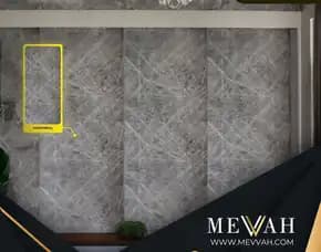 (Mevvah) Wall Panel Pvc Marmer Abu Abu Di Singkawang