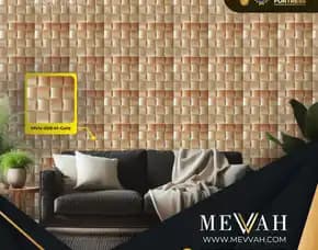 (Mevvah) 3d Wall Panel Bathroom Pvc Gold Di Ketapang