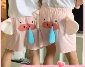 Celana Pendek Babi-Babi Asrama Siswa, Celana Rumah, Celana Babi, Celana Pendek, Hadiah, Pacar, Pasan