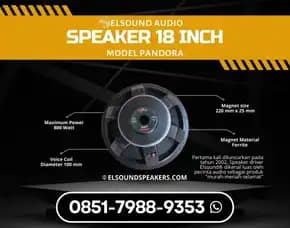 Speaker 18 Inch Elsound Audio Di Bintara Bekasi