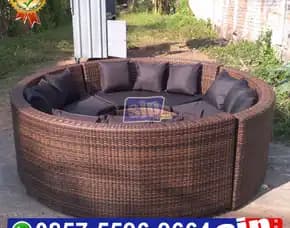 Sofa Rotan Linkaran Bulat