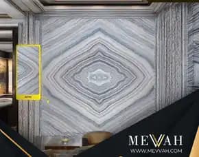 (Mevvah) Marble Pvc Wall Panel Abu Abu Di Singkawang