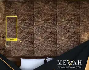 (Mevvah) Pvc Wall Marble Panels Coklat Di Sekadau
