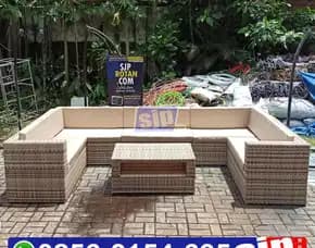 Pengrajin Sofa Rotan Sintetis Outdoor, Sofa Rotan Sintetis Semarang, Sofa Rotan Sintetis