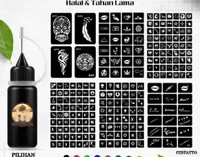 Henna Tato Halal Tahan Lama Bisa Custom Hena Kit