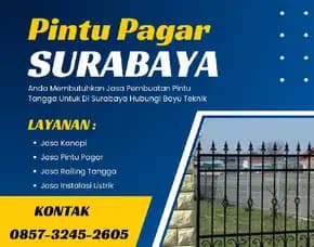 Jasa Pintu Pagar Benowo 0857  3245  2605