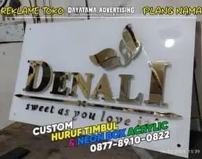 Huruf Timbul Stainless Gold - Dayatama Advertising