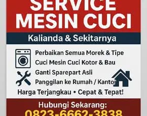 Service Mesin Cuci Kalianda,Teknisi Panggilan, Cepat & Bergaransi 0823,6662,3838