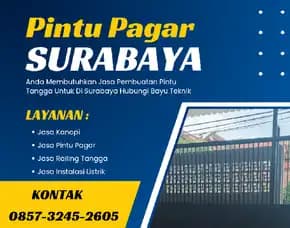 Jasa Pintu Pagar Simokerto 0857  3245  2605