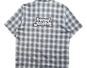 Boxy Shirt Plaid Open Collar Newjeans • Custom