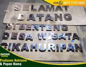 Huruf Timbul Stainless Desa Wisata Cikahuripan Lembang - Bandung