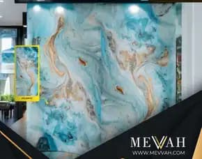 (Mevvah) Marmer Panel Pvc Biru Di Ketapang