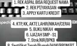 Jasa Sertifikat Tanah Aspal Jasa Bpkb Stnk Aspal Jasa Rekening Koran