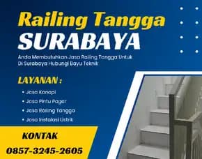Jasa Railing Tangga Gunung Anyar 0857  3245  2605