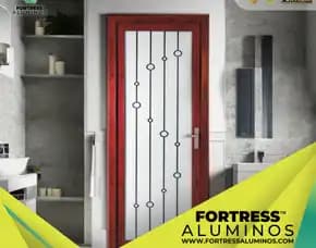 (Aluminos) Pintu Aluminium Urat Kayu Di Palu