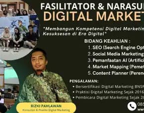 Fasilitator Narasumber Bisnis Pemasaran Online Bnsp Dinas Koperasi Usaha Kecil & Menengah Mojokerto Jakarta Rizki Pahlawan