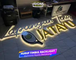 Papan Nama Logo Huruf Timbul Led