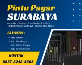 Jasa Pintu Pagar Gayungan 0857  3245  2605