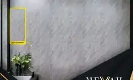 (Mevvah) Wall Panel Dinding Pvc Marmer Abu Abu Di Sanggau