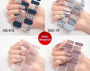14pcs -Stiker Kuku Murah - Nail Art Sticker - Nail Art Stiker - Nail Art & Sticker Dq Series Premium