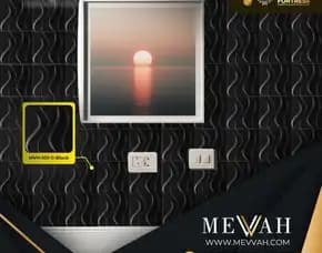 (Mevvah) Renovation 3d Wall Panel Pvc Kamar Tidur Black Di Palu