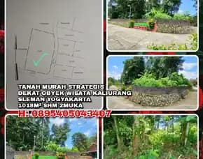Tanah Murah Strategis Dekat Obyek Wisata Kaliurang Sleman Yogyakarta.Luas 1018m Shm 2muka