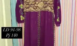 Gamis Busana Muslim Wanita Mix Bordir