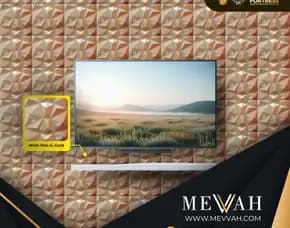 (Mevvah) 3d Wall Decorative Panel Pvc Ruang Tamu Gold Di Pontianak