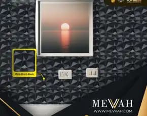 (Mevvah) 3d Wall Decoration Panel Pvc Kamar Tidur Black Di Palu