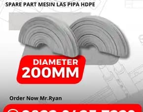Insert Clamp Mesin Las Pipa Hdpe 200mm
