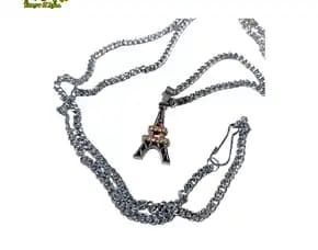 Kalung Liontin Perhiasan Aksesoris Menara Eiffel Paris Titanium