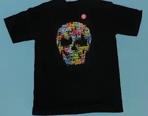 Kaos Distro Tengkorak Motif