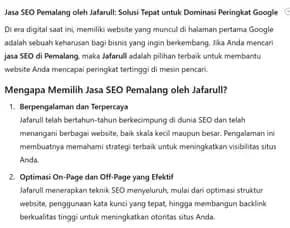 Jasa Seo Pemalang Oleh Jafarull: Solusi Tepat Untuk Dominasi Peringkat Google