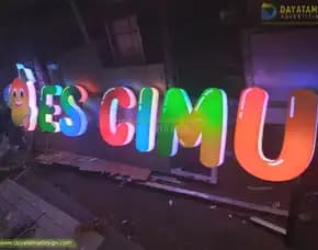 Letter Sign Huruf Timbul Lampu Rgb