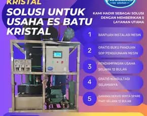 Mesin Es Kristal 1 Ton, Parepare Sulsel