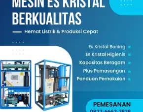 Jual Mesin Es Kristal Labuhanbatu 0823,6662,3838 Harga Terbaik, Siap Kirim & Pasang