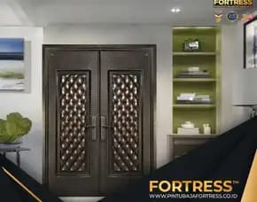(Fortress) Pintu Besi Fortress 2 Daun Di Palu