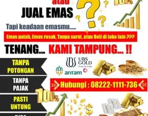 Tanpa Potongan, Harga Jual Beli Emas Murni 1 Gram Bangka Barat