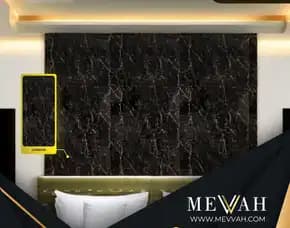 (Mevvah) Pvc Marble Wall Panels Hitam Di Palu
