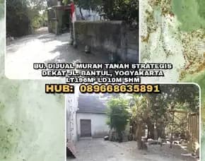 Tanah Dijual : Dijual Murah Tanah Strategis Dekat Jl. Bantul, Yogyakarta.Lt196m² Ld10m Shm