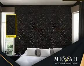 (Mevvah) Pvc Marble Panel For Wall Hitam Di Pontianak