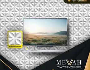 (Mevvah) Jual & Jasa Pasang 3d Wall Panel Dinding Pvc Hotel White Di Palu